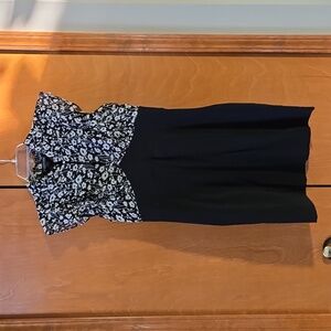 Stretchy Black Floral Dress